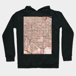 Tucson Map Pattern in Soft Pink Pastels Hoodie